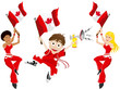 Canada Sport Fan with Flag and Horn