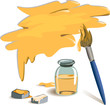 smear paint on a white background