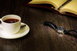 Black coffee and a book