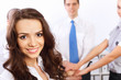 Young businessmen working in the office
