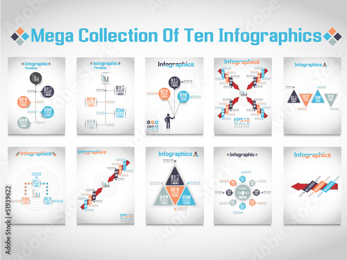 Vector: INFOGRAPHICS MEGA COLLECTIONS OF TEN MODERN ORIGAMI BUSINESS INFOGRAPHICS MEGA COLLECTIONS OF TEN MODERN ORIGAMI BUSINESS