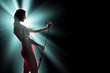 Female singer on the stage