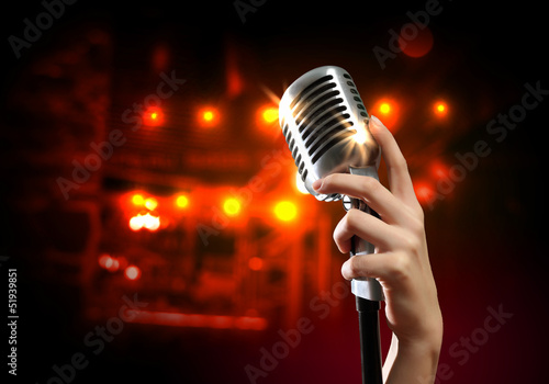 Photo: audio microphone retro style audio microphone retro style