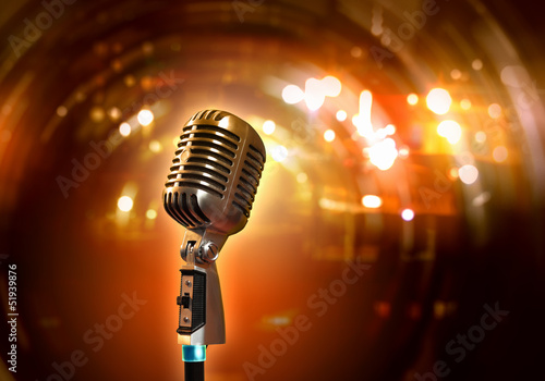 Photo: audio microphone retro style audio microphone retro style