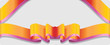 Greeting wrap with a bright ribbon