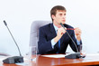 Businessman at meeting