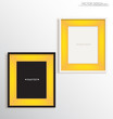 Modern frames on the wall, vector illustration.