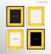 Modern frames on the wall, vector illustration.