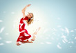 Young girl floating