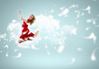Young girl floating