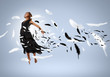 Photo: Young girl floating Young girl floating