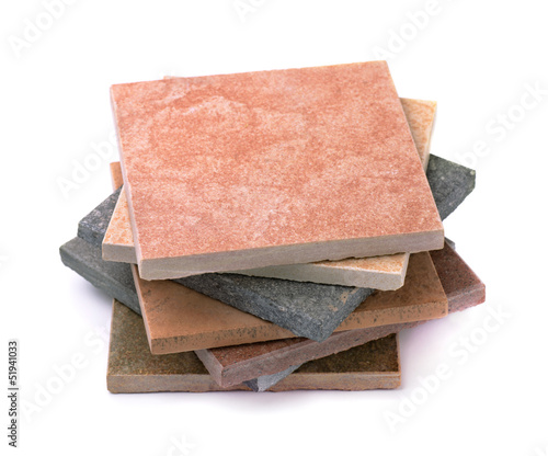 Photo: Stack of various stone tiles i Stack of various stone tiles i