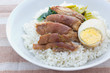 Braised Pork with Mei Gan Cai on plain rice