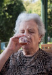 Photo: senior woman drinking tea senior woman drinking tea