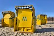 Gelbe Strandkörbe in Duhnen