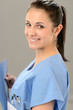 Photo: Portrait of medical intern looking at camera Portrait of medical intern looking at camera