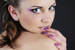 portrait of a beautiful girl with professional makeup