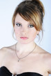 beautiful young woman with professional makeup