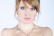 beautiful young woman with professional makeup