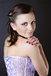portrait of a beautiful girl with professional makeup