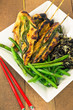 Chicken and scallion yakitori