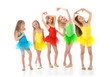 Group of little funny ballet dancers