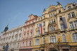 Beautiful buildings in Prague, the old town square