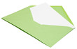 Green envelope with cart