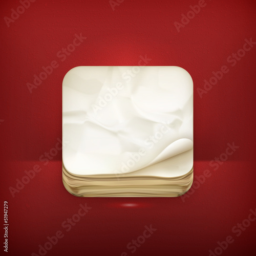 Vector: Old paper app icon Old paper app icon