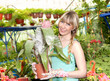 Photo: beautiful girl in a greenhouse beautiful girl in a greenhouse