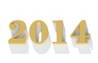 Happy New Year 2014 calendar white background