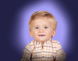 Adorable baby with blue eyes