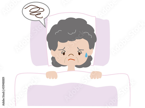 Illustration: 不眠(高齢者 女性) 不眠(高齢者 女性)