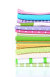 Kitchen towels isolated on white