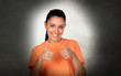 Photo: Attractive brunette woman saying Ok Attractive brunette woman saying Ok