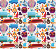 Vettoriale: seamless transport pattern seamless transport pattern