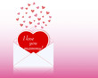 Mother's day. Greeting card in the shape of heart.