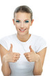 Photo: Girl with thumbs up Girl with thumbs up