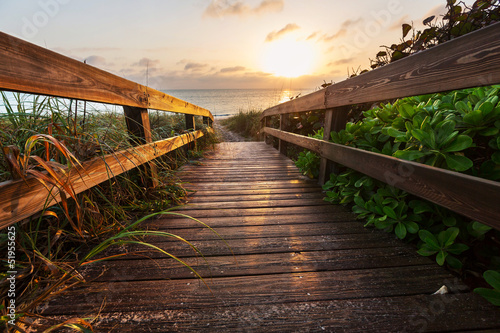 Photo: Boardwalk on beach Boardwalk on beach