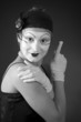 Foto: retro portrait of mime retro portrait of mime