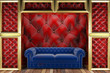 golden stage with sofa