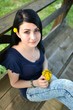 Woman with dandelion