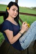 Woman with dandelion