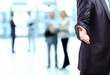 Photo: The businessman. Hand for a handshake. The businessman. Hand for a handshake.