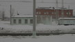 Image of station from moving train