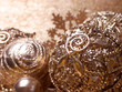 gold christmas balls