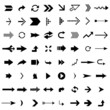 Many black arrows