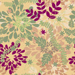 vector seamless  autumn floral background