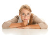 Woman wearing glasses