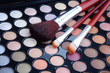 Makeup brushes and  eye shadows